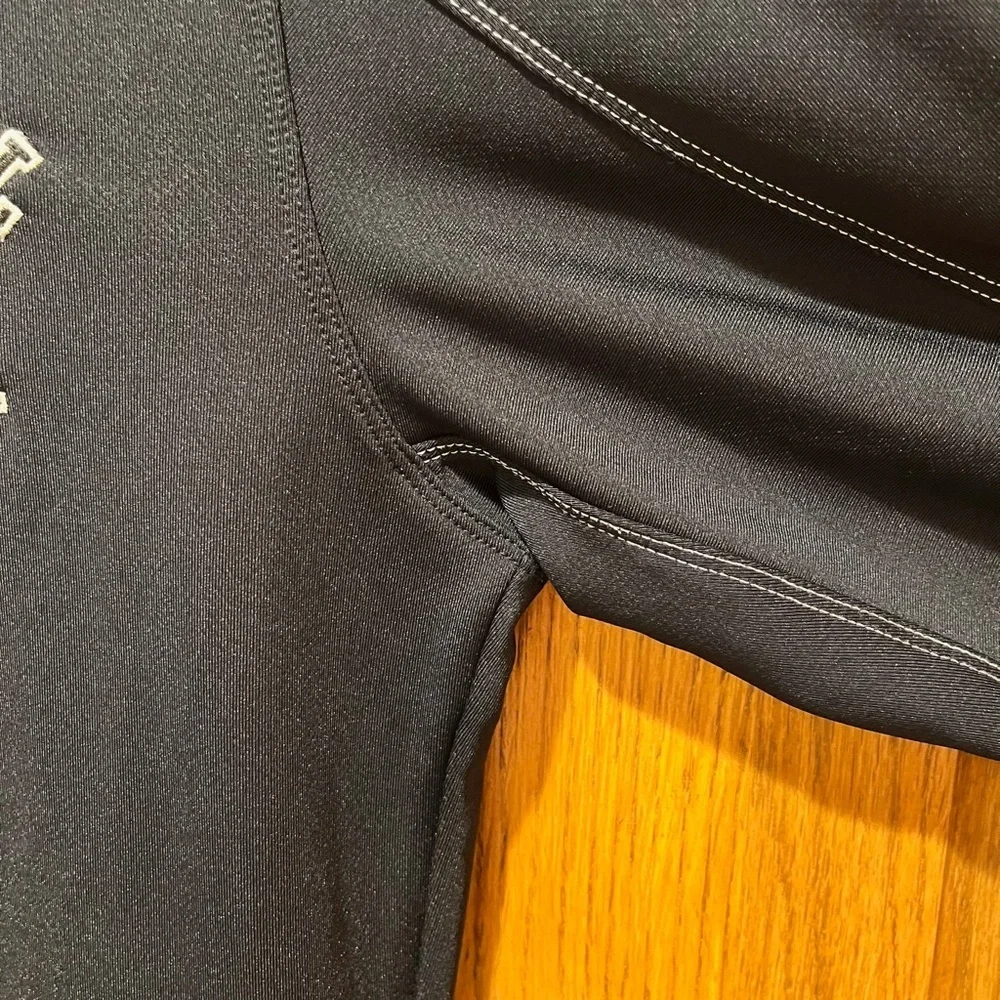Nike Dri-Fit Black and White Cornell Soccer Quarter Zip-Up Hoodie - Size Small